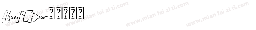 AlgerianLT Basic字体转换